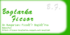 boglarka ficsor business card